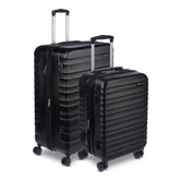 2-piece set Hardside spinner Luggage -21/30 inch (55/78cm), Material: ABS, Black